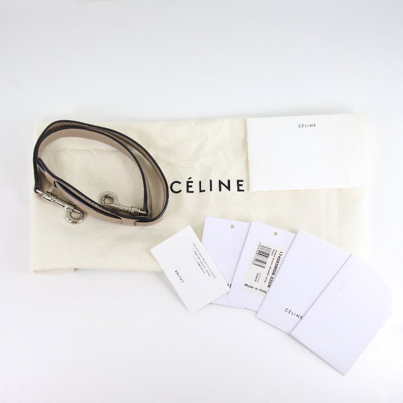 [Celine] Celine 
 Traps handbag 
 2way shoulder 174683MDB.03UN leather x suede DUNE pink gray turn lock TRAPEZE Ladies