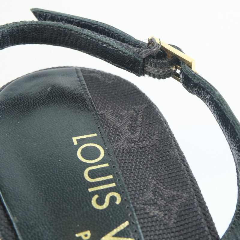 [Louis Vuitton] Louis Vuitton 
 Mulas 
 Monogram denim damas negras