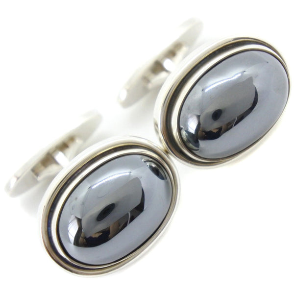 [Georg Jensen] Georg Jensen CuffLinks Silver 925 X Hematite Men 's Rank A