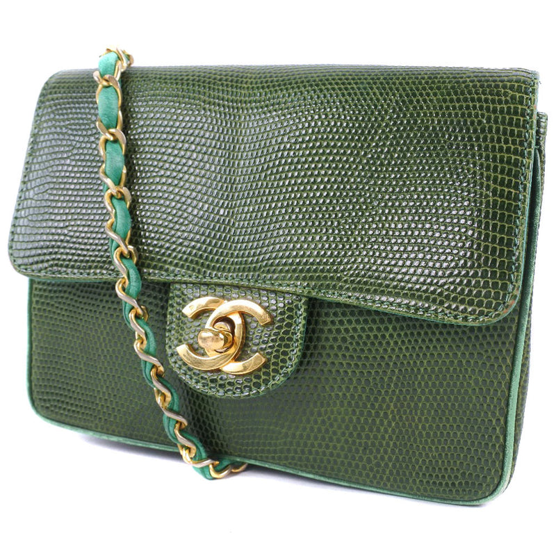 [CHANEL] Chanel 
 Chain shoulder shoulder bag 
 Mini Cerrosde Green Diagonal Turn Lock CHAINSHOULDER Ladies