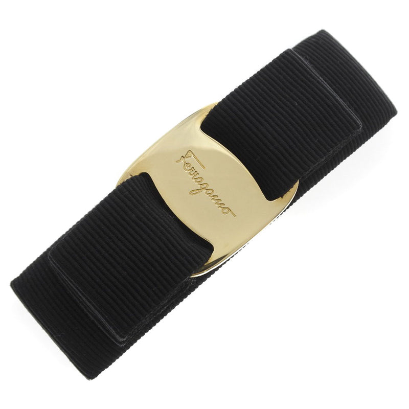 Salvatore Ferragamo 黒リボン バレッタ Salvatore Ferragamo
