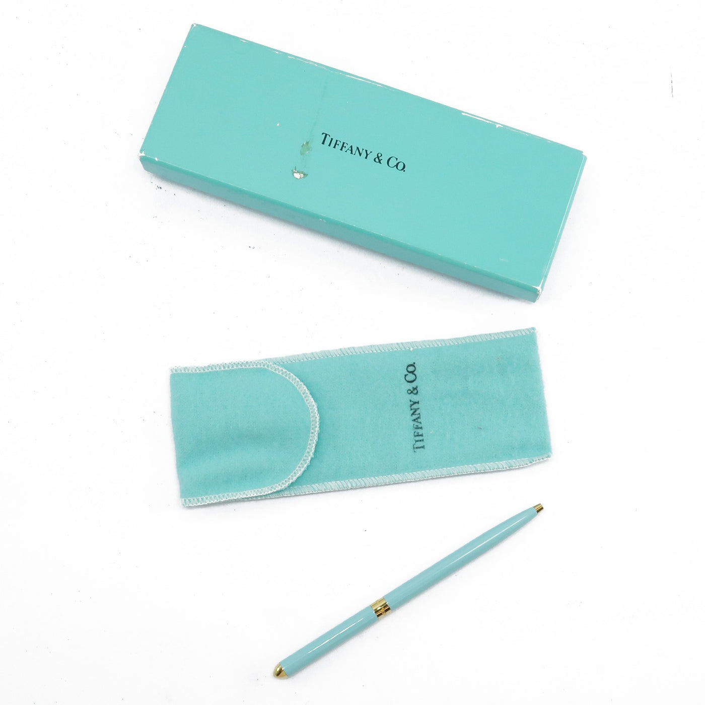 TIFFANY&Co.】ティファニー ツイスト式 パースペン ボールペン ブルー