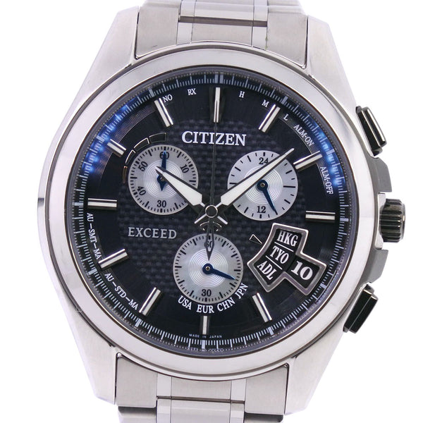 Ciudadano [ciudadano] 
 Reloj de exeed 
 H610-T018521 Titanium Eco Drive Chronograph Dial negro excede el rango A de los hombres
