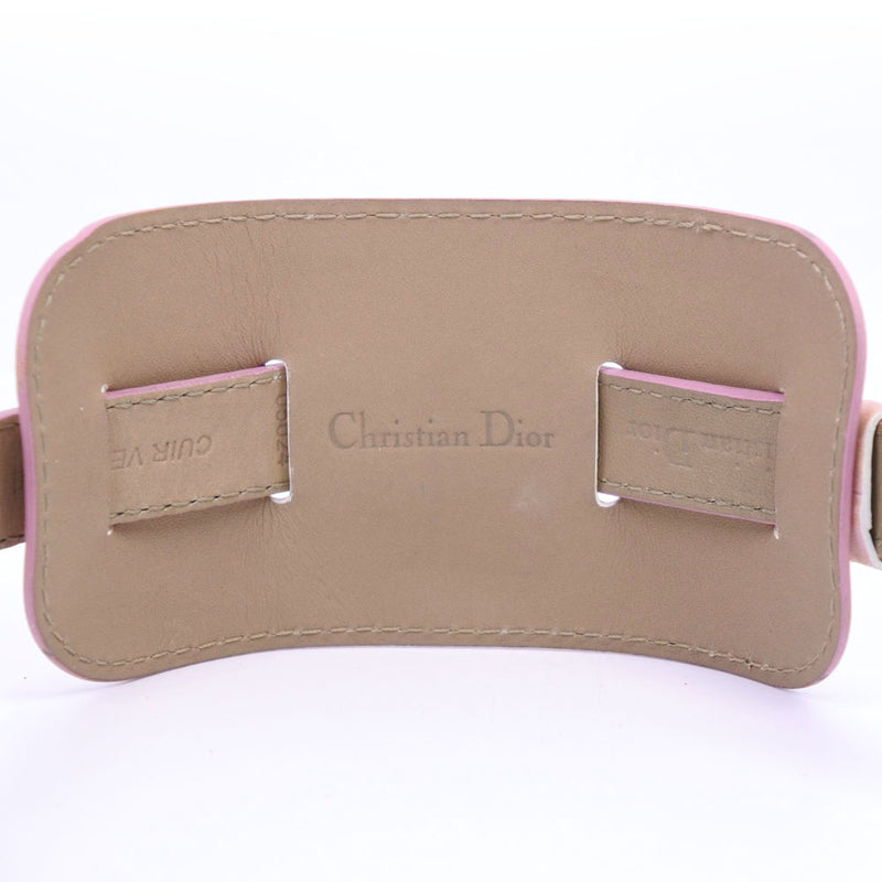 【Dior】クリスチャンディオール
 マリス 腕時計
 D78-109 ステンレススチール×レザー ピンク クオーツ ホワイトシェル文字盤 Maris レディースA-ランク
