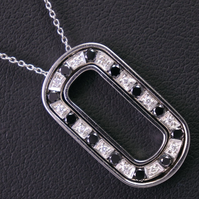 [Damiani] Damiani 
 Bell Epock Necklace 
 K18 White Gold x Black Diamond x Diamond about 5.9g Belle Epoch Unisex A-Rank