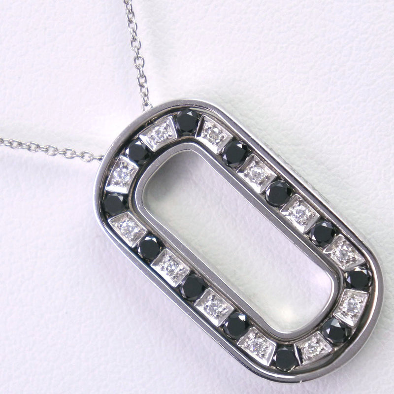 [Damiani] Damiani 
 Bell Epock Necklace 
 K18 White Gold x Black Diamond x Diamond about 5.9g Belle Epoch Unisex A-Rank