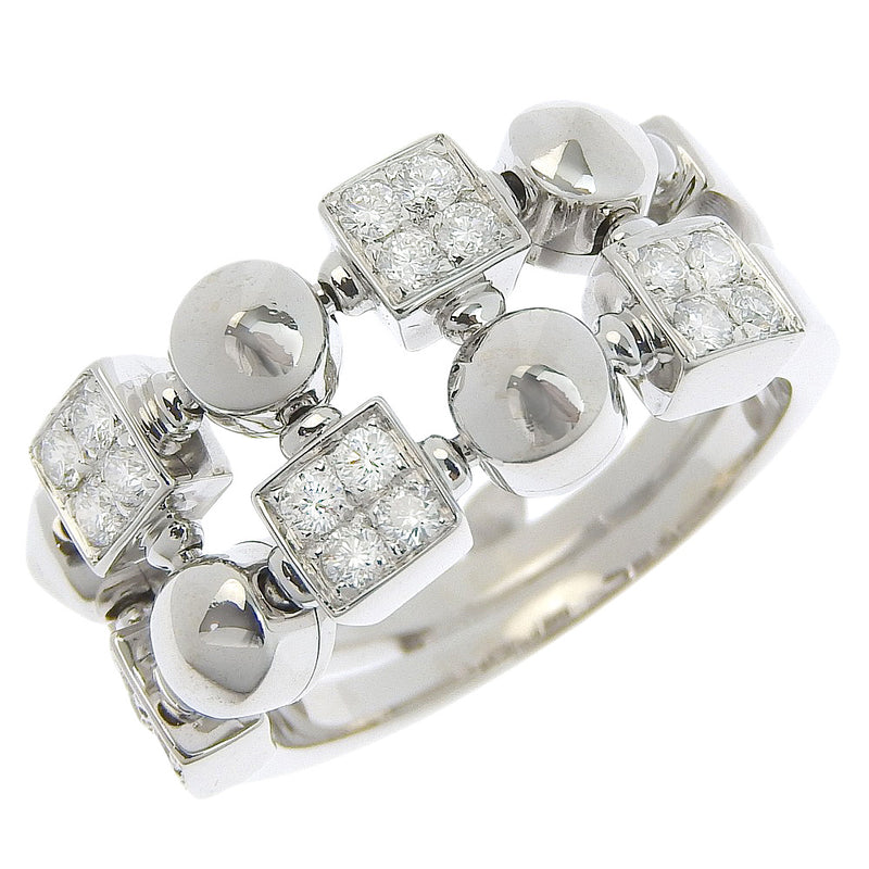 【BVLGARI】ブルガリ
 ルチア 13号 リング・指輪
 2ロウ AN851958 K18ホワイトゴールド×ダイヤモンド ホワイトゴールド シルバー 約9.4g Lucia レディースSAランク