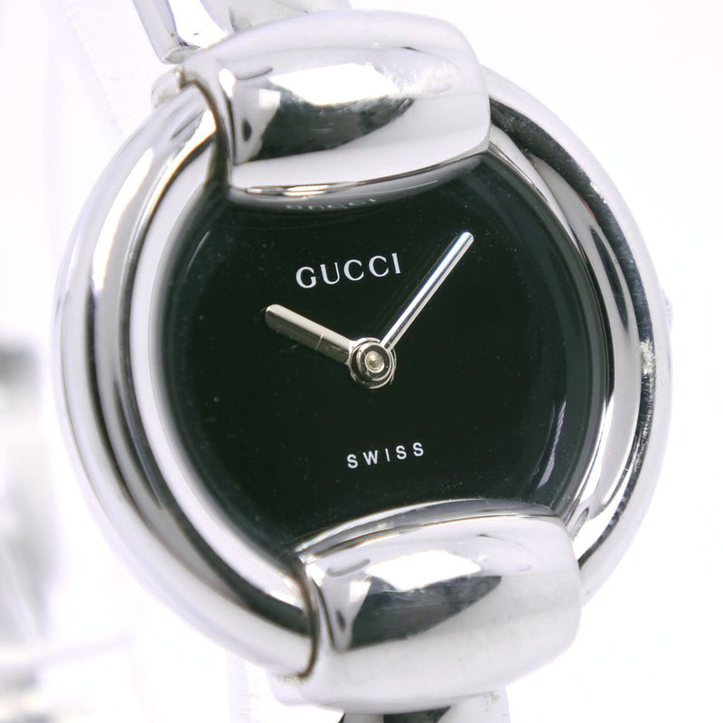 【GUCCI】グッチ
 腕時計
 1400L ステンレススチール クオーツ アナログ表示 黒文字盤 レディース