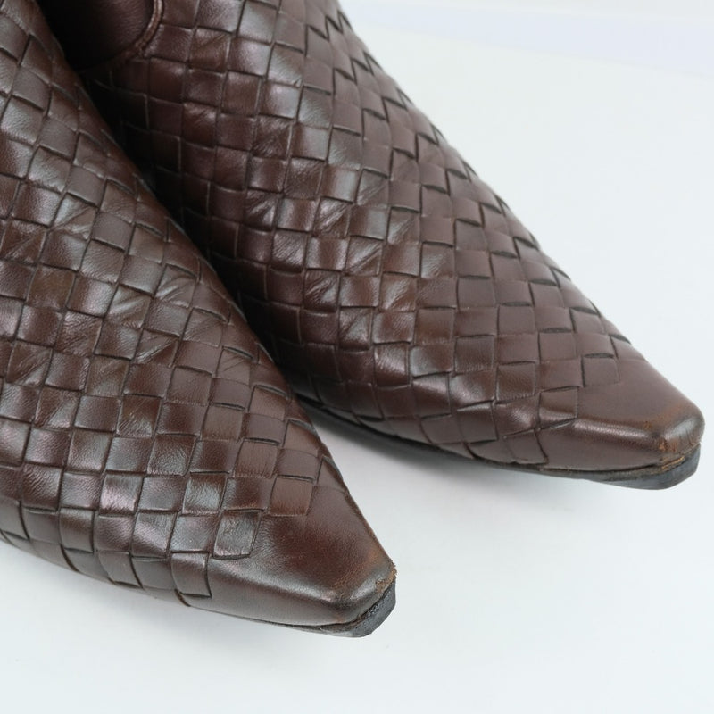 [Bottegaveneta] Bottega Veneta 
 긴 부츠 
 intrecciato 송아지 차 무릎 높이 부츠 숙녀