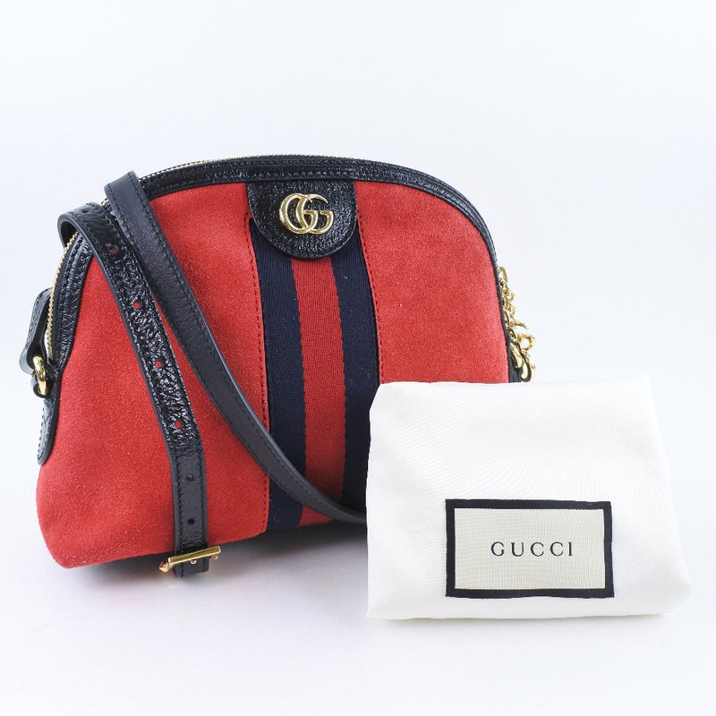 [Gucci] Gucci 
 Bolsa de hombro 
 Offidia 499621 sueco x cuero hibisco rojo sujetador unisex a rango