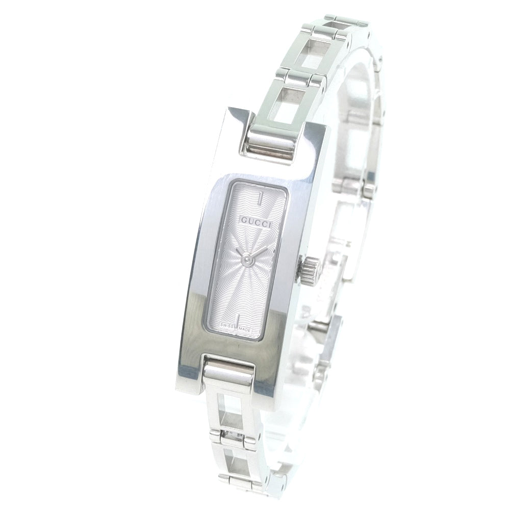 GUCCI 3900L シルバーブレス スクエア レクタングル GUCCI] Gucci 3900L watch Stainless Steel Quartz Ladies Silver Dial