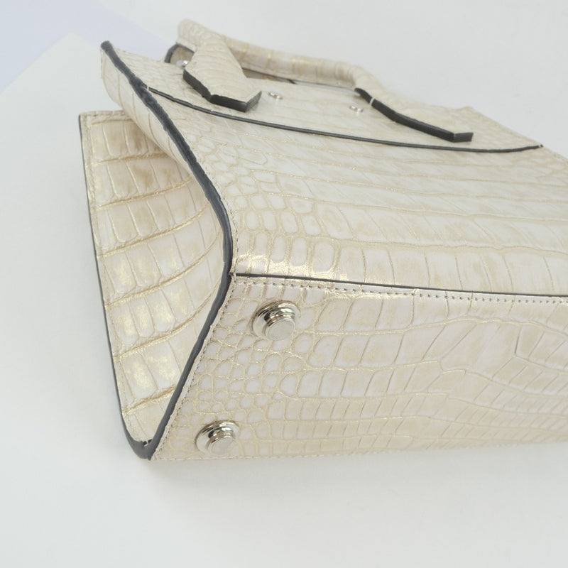 [Louis Vuitton] Louis Vuitton 
 Cityister's mini handbag 
 Alligator off-white TR3179 engraved turn lock CITY STEAMER MINI Ladies A-Rank