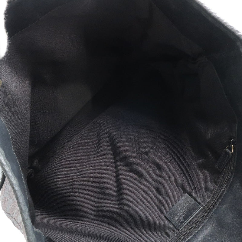[Gucci] Gucci 
 水桶袋手提包 
 002.1098 GG帆布黑色桶袋教室