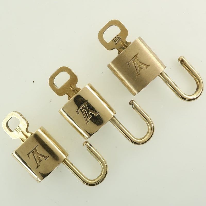 [Louis Vuitton] Louis Vuitton 
 Padrock y KeyCadena 
 Lock Lock Mae y llave de latón y llave unisex