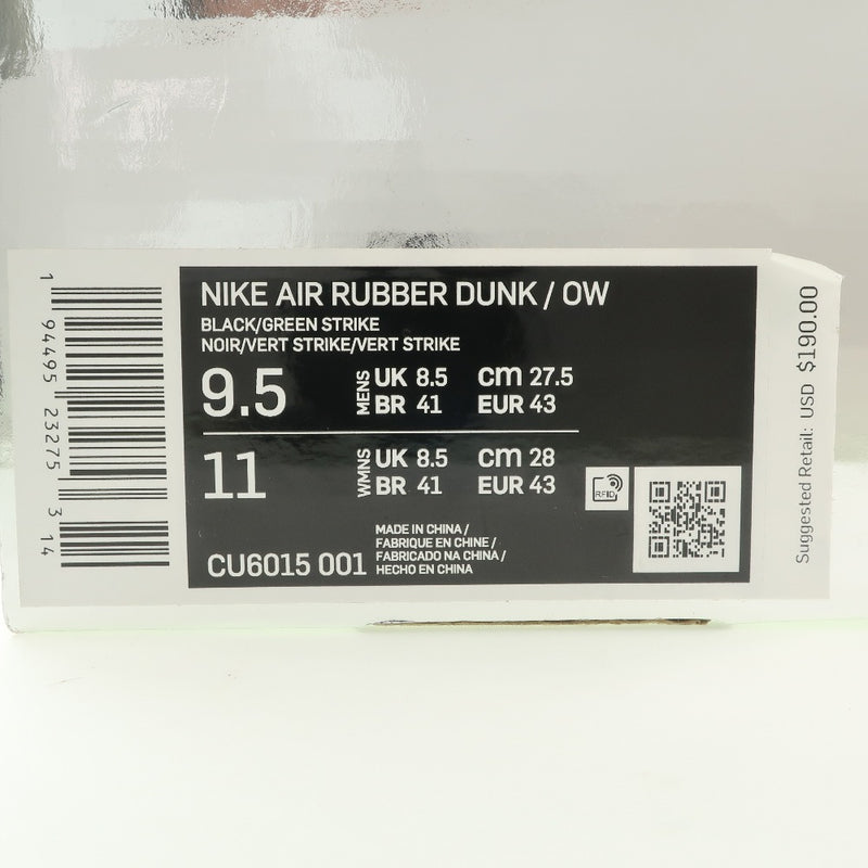 [Nike] Nike 
 Airla dunk OW sneakers 
 CU6015 001 Canvas Black AIR RUBBER DUNK OW Men's A+Rank