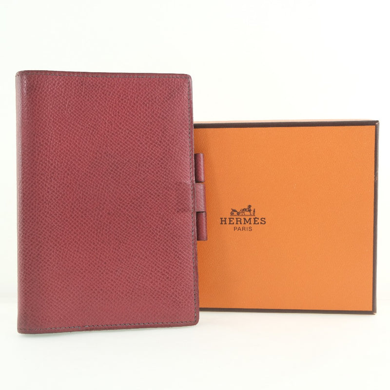 [HERMES] Hermes 
 Agenda notebook cover 
 Vo Epson Red 〇Z engraved open AGENDA Ladies