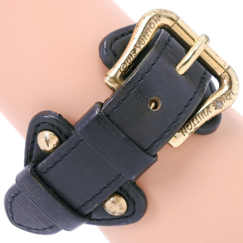 [Louis Vuitton] Louis Vuitton 
 Teda GM bracelet 
 M92480 Leather Black SN0034 engraved THEDA GM Unisex