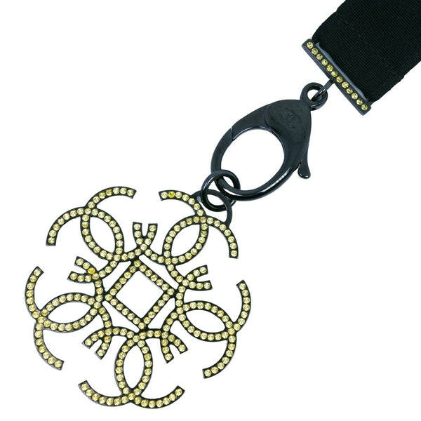 [샤넬] 샤넬 스트랩 목걸이 라인 스톤 블랙 B17S는 약. 54.5G 스트랩 여성