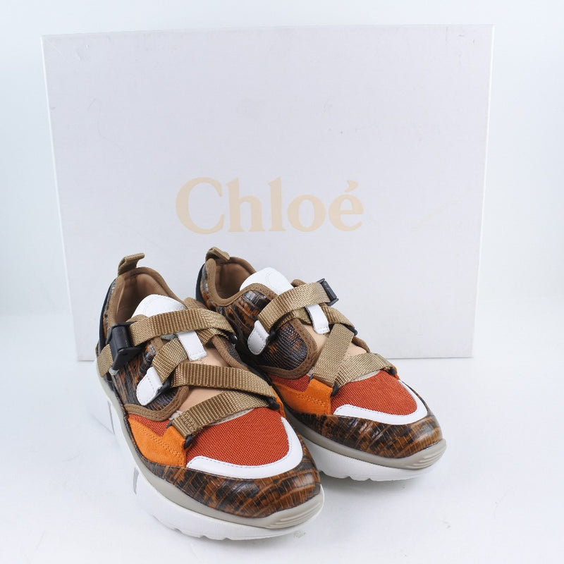 【Chloe】クロエ
 スニーカー
 CHC18A0511839V36W レザー 茶 レディースSランク