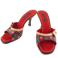 [Louis Vuitton] Louis Vuitton 
 Monogram cherry sandals 
 Takashi Murakami Mule Monogram Canvas Tea MONOGRAM CHERRY Ladies