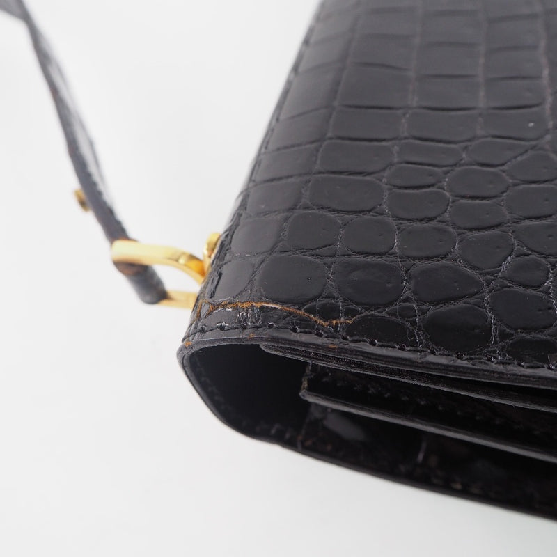 [Morabito] Morabito 
 2way shoulder handbag 
 Crocodile Black Flap 2WAYSHOULDER Ladies