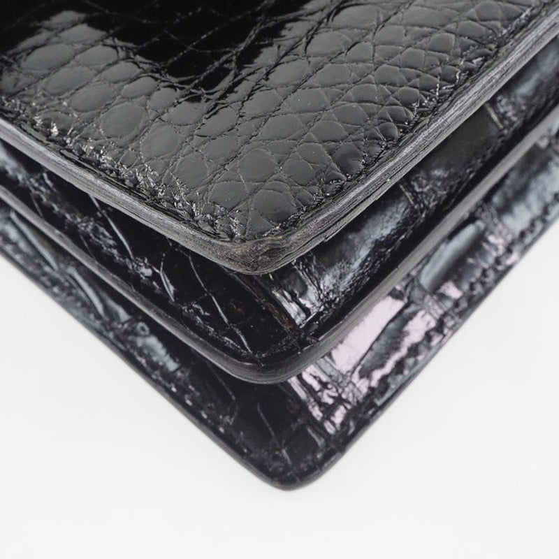 [Morabito] Morabito 2way 어깨 핸드백 악어 블랙 플랩 2Wayshoulder Women 's