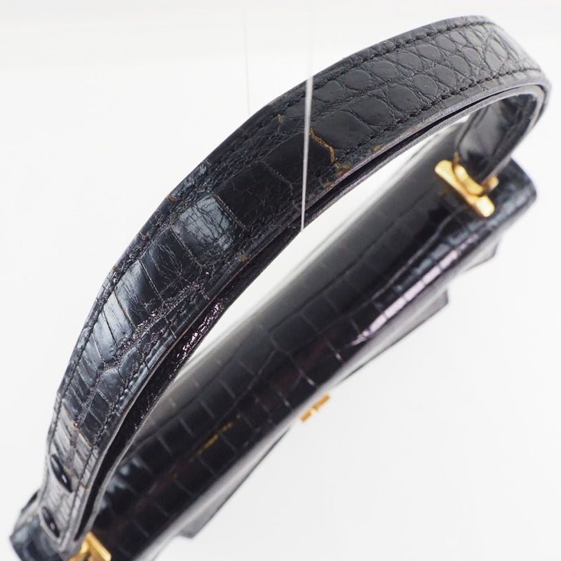 [Morabito] Morabito 2way 어깨 핸드백 악어 블랙 플랩 2Wayshoulder Women 's