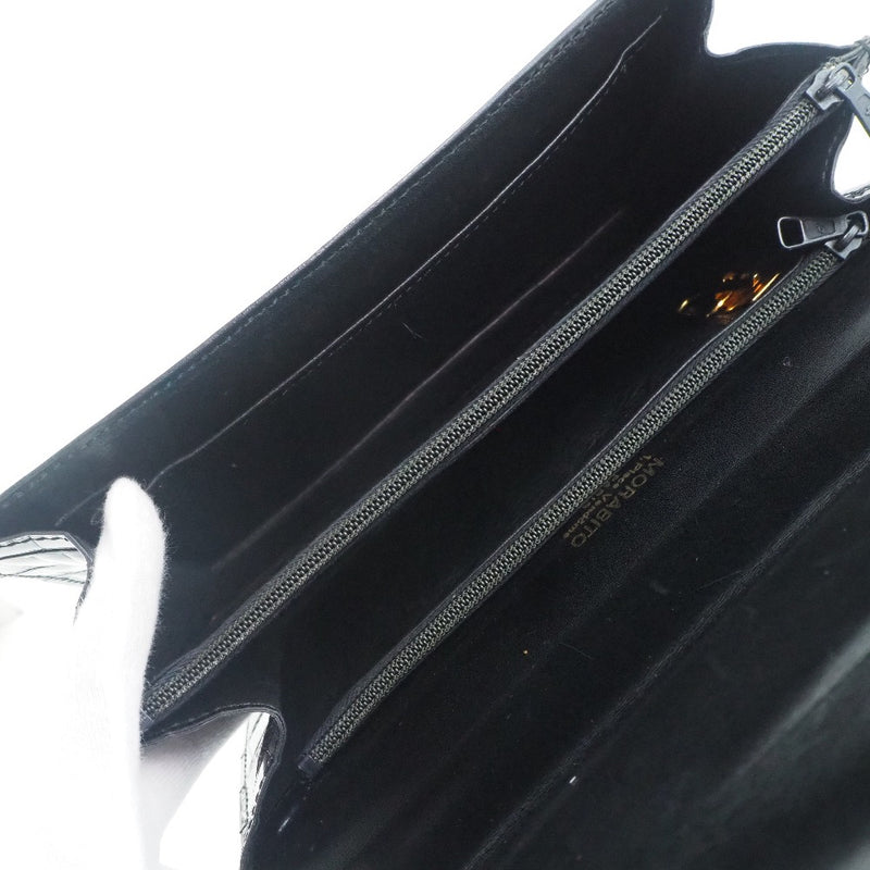 [Morabito] Morabito 2way 어깨 핸드백 악어 블랙 플랩 2Wayshoulder Women 's