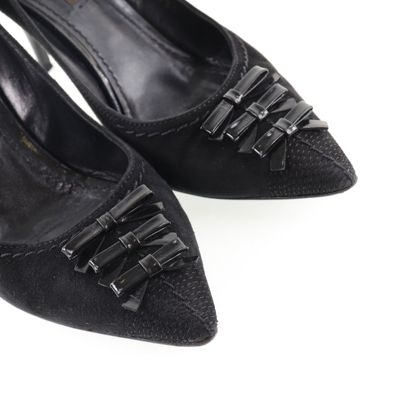 [Louis Vuitton] Louis Vuitton 
 pumps 
 Ribbon NQ0036 Swedo Black Ladies