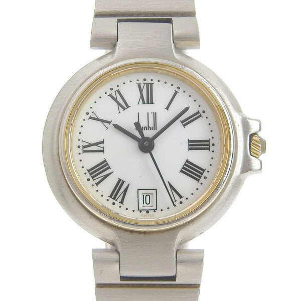 【Dunhill】ダンヒル
 ミレニアム 腕時計
 ステンレススチール シルバー クオーツ アナログ表示 白文字盤 Millennium レディース