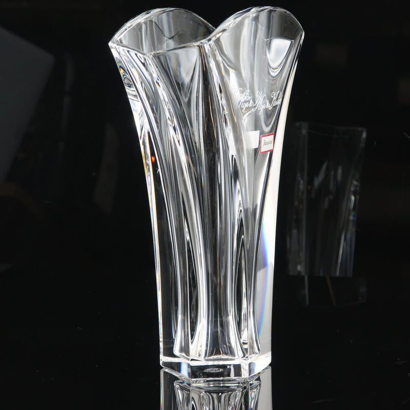 [Baccarat] Baccarat 
 Ginkgo/ginkgo vase 
 Base x 1 H18cm Crystal Clear [Name engraved] engraved GINKGOS rank