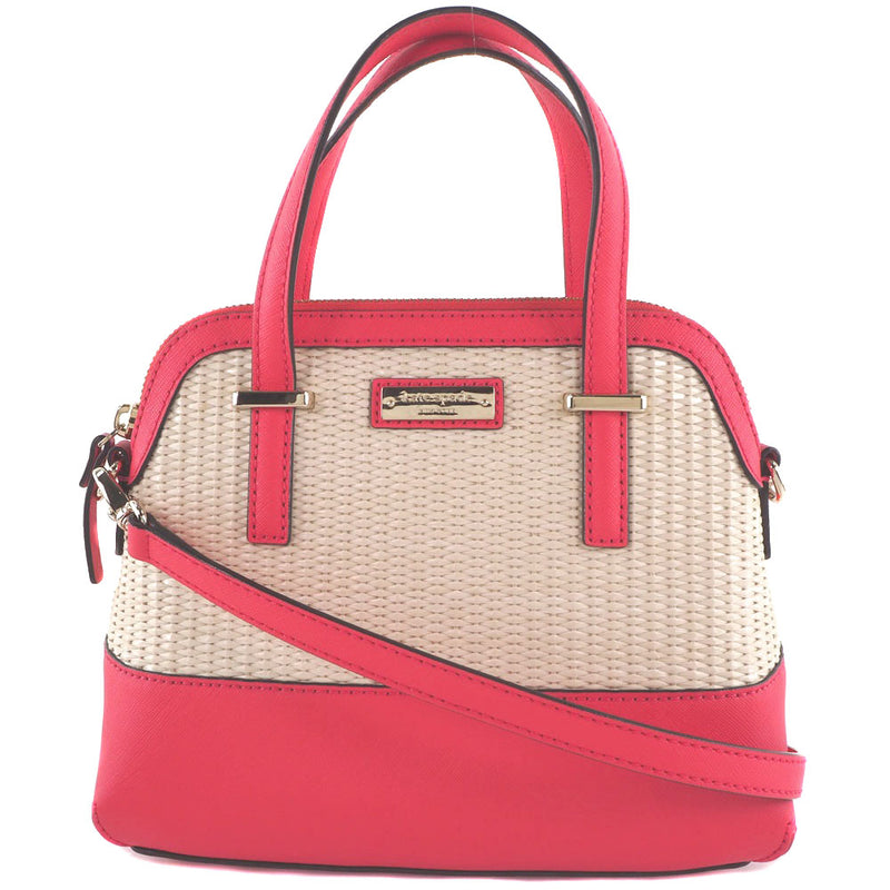 [Kate Spade] Kate Spade Cedar Street Straw Small Maise Sac à bandoulière 2ways épaule de vache de vache rose Fichette de cèdre Paille de rue Small Maises Mesdames A Rank