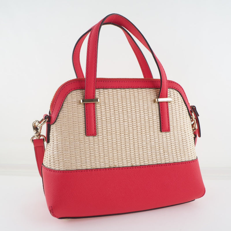 【Kate Spade】ケイトスペード
 CEDAR STREET STRAW SMALL MAISE ショルダーバッグ
 2wayショルダー 牛革 ピンク ファスナー CEDAR STREET STRAW SMALL MAISE レディースAランク