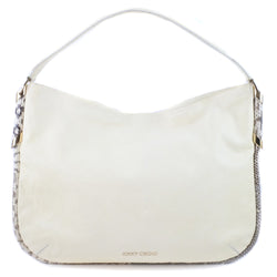 [Jimmy Choo] Jimmy Chew Shoulder Bolle de cuero x Python White Sproder Damas