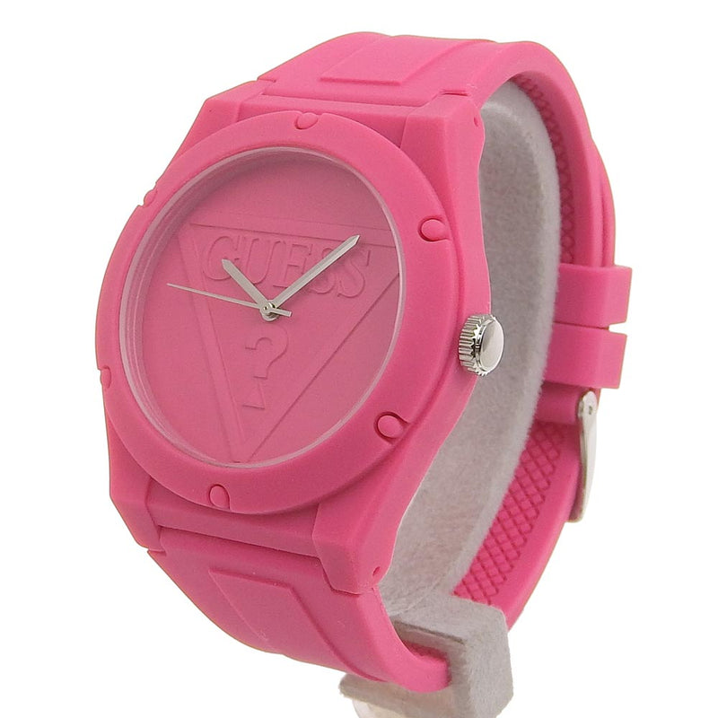 [Guess] Guess 
 watch 
 W097L9 Rubber x Stainless Steel x Polycarbonate Pink Quartz Analog Display Pink Dial Unisex A Rank