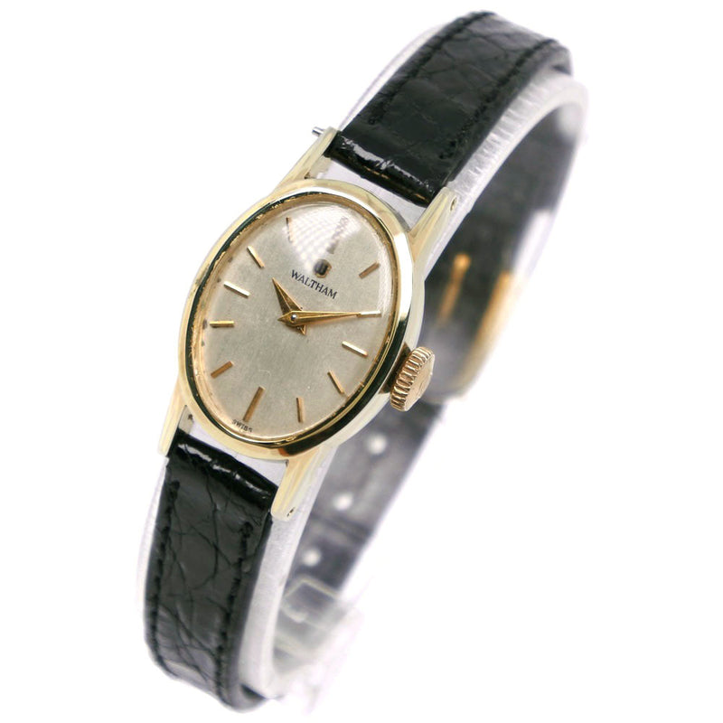 [沃尔瑟姆]沃尔瑟姆 
 手表 
 不锈钢X皮革黑色手 - 滚动银色表盘女士