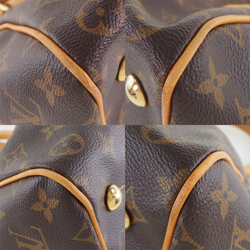 [Louis Vuitton] Louis Vuitton 
 Tibori PM Handbag 
 M40143 Monogram Canvas Tea AR1079 con cremallera grabada Tivoli PM Damas