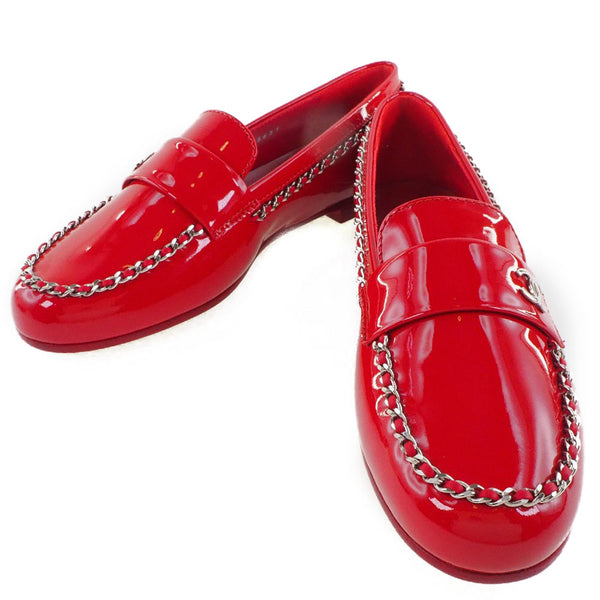 [CHANEL] Chanel 
 Coco Mark Roofer 
 Chain 20c G35631 Patent Leather Red COCO Mark Ladies S Rank
