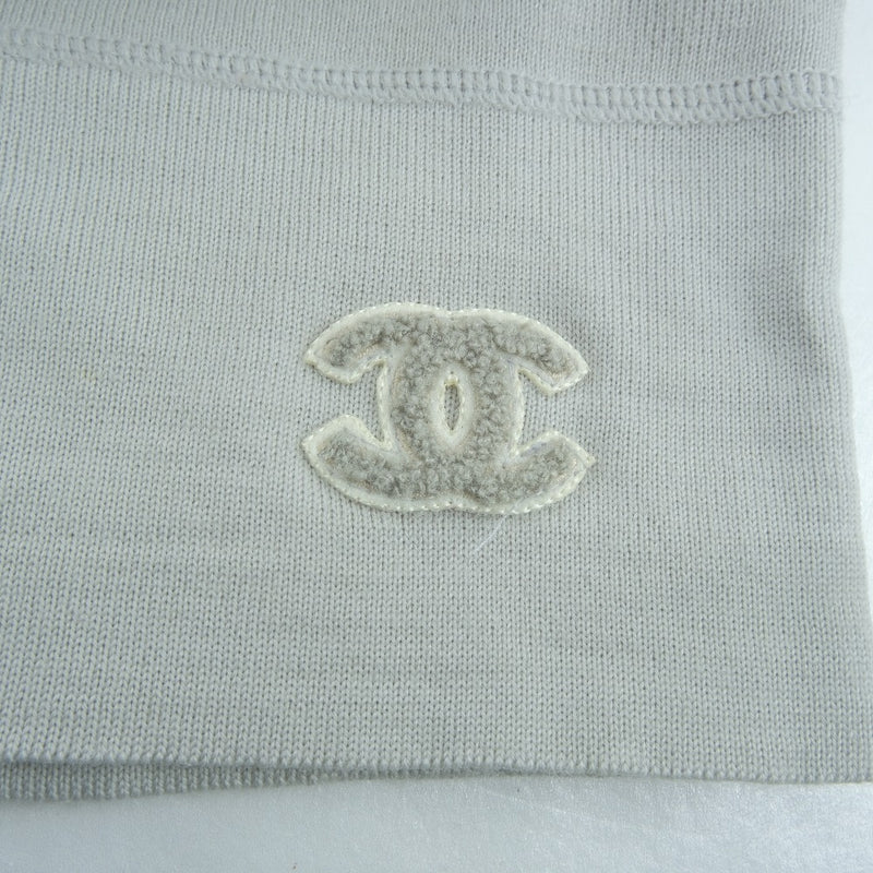 [Chanel] Chanel 
 Abrigo de cuello alto 
 Cañón de cuello de tortuga gris de lana tejido damas