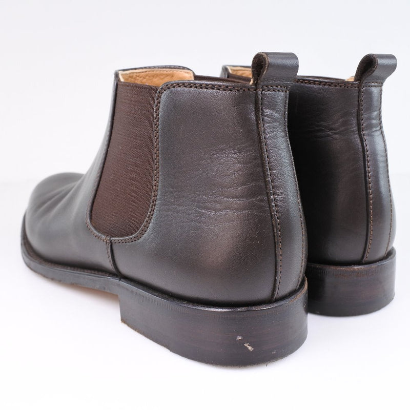 [Hermès] Hermès 
 Bottes courtes 
 Brown de veau 36 1/2 Bottes courtes gravées Mesdames