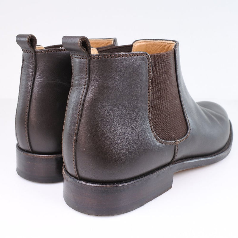 [Hermès] Hermès 
 Bottes courtes 
 Brown de veau 36 1/2 Bottes courtes gravées Mesdames