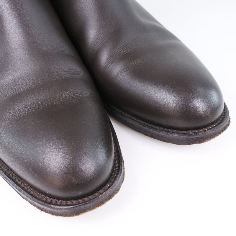 [Hermès] Hermès 
 Bottes courtes 
 Brown de veau 36 1/2 Bottes courtes gravées Mesdames