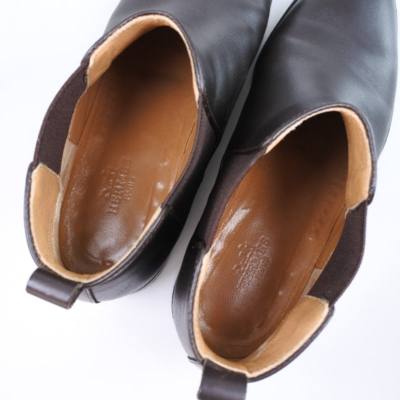 [Hermès] Hermès 
 Bottes courtes 
 Brown de veau 36 1/2 Bottes courtes gravées Mesdames