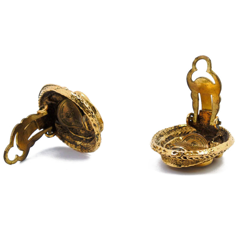 [샤넬] 샤넬 귀걸이 COCO Mark 빈티지 골드 도금 약. 15.8G 숙녀