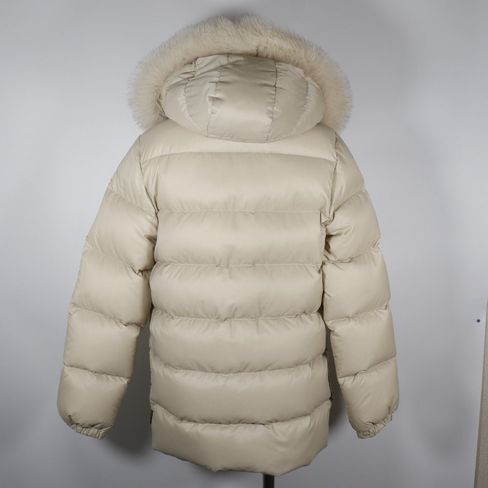 MONCLER】モンクレール ファー フード ダウンジャケット ナイロン ベージュ Fur hood レディース – KYOTO NISHIKINO