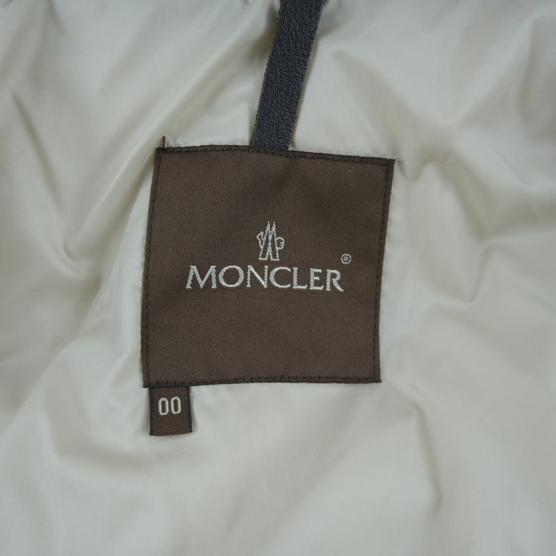 【MONCLER】モンクレール
 ファー フード ダウンジャケット
 ナイロン ベージュ Fur hood レディース