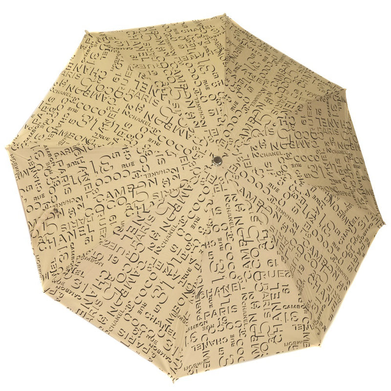 【CHANEL】シャネル, 折りたたみ傘 その他雑貨, バイシー コットン ベージュ folding umbrella レディースB-ランク