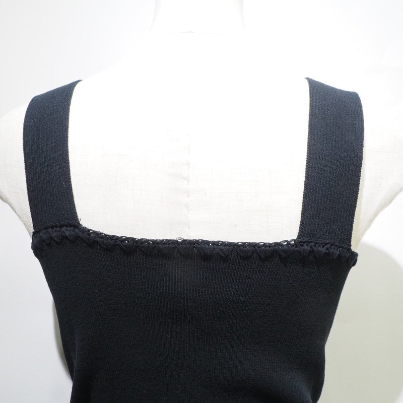 [샤넬] 샤넬 
 여름 니트 탱크 탑 
 P25213 Cotton Black Summer Knit Ladies A rank