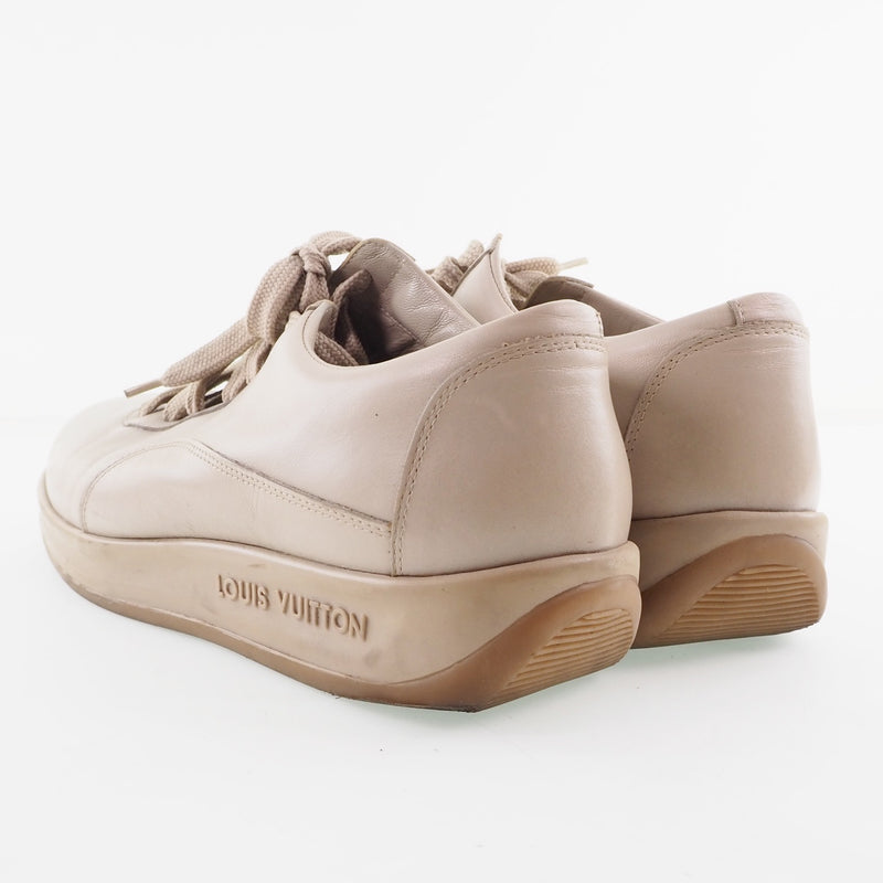 [Louis Vuitton] Louis Vuitton 
 Zapatillas de deporte de bajo corte 
 Ternero beige BA1020 Damas de corte bajo grabado