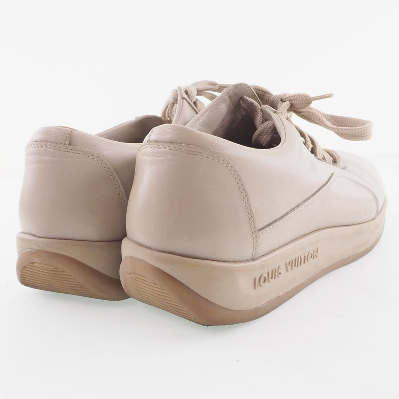 [Louis Vuitton]路易威登 
 低速运动鞋 
 小牛米色BA1020刻有低剪女士